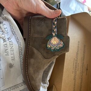 Stylish Suede Ankle Boots with Embellishment